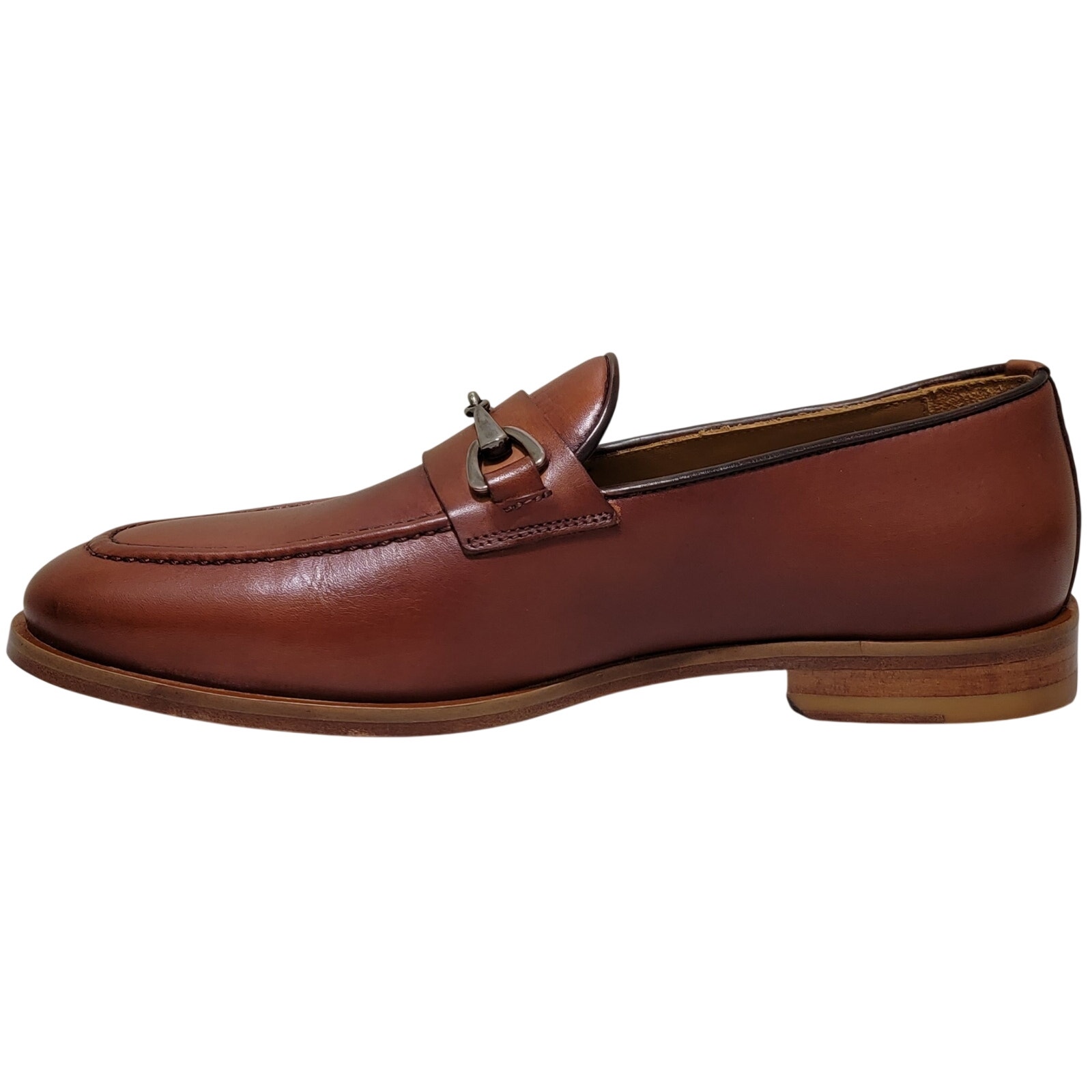 Taft Men Russell Slip On Horse Bit Loafers Size Us 8d Brown Full Grain Leather — image 3 of 6
